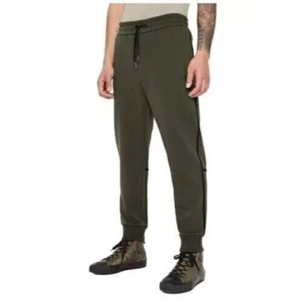 A|X ARMANI EXCHANGE Mens XL Contrast Piping Logo Jogger Sweatpants in Rosin